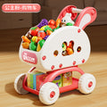 Kidsartificial supermarket shopping cart trolley toy play house fruit cutting fun boys and girls kitchen birthday products