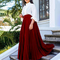 C8499p in stock with belt european and american clothing elegant elegance pleated stylish large skirt skirt export skirt