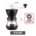 Hand-crank coffee grinder - dual bearing, effortless manual coffee mill with ceramic burr