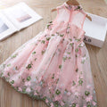 Korean style children's clothing: new summer embroidered girls' dress - stylish long-sleeved princess dress for kids
