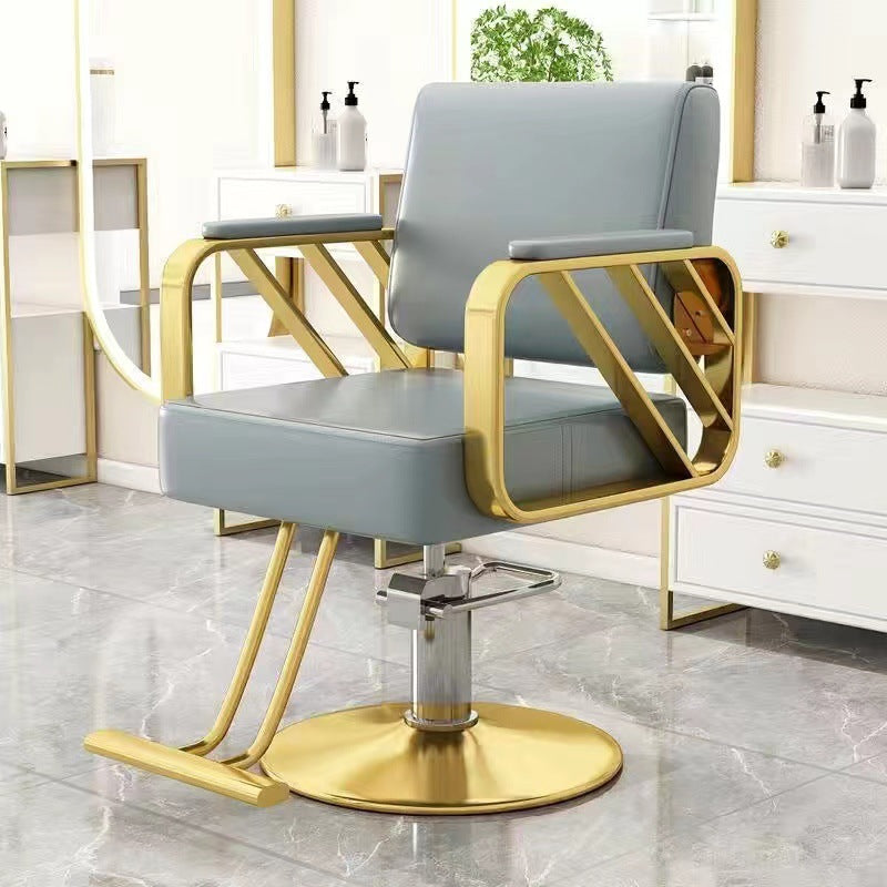 Barber shop chair hair salon special rotatable adjustable haircut chair hairdressing chair popular trendy store high-end perm and dyeing seat