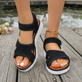 summer new arrival: plus size women's casual comfortable peep-toe soft sole roman style sandals wholesale