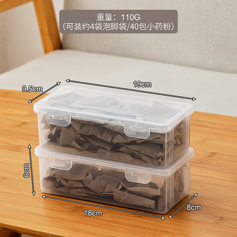 Foot bath bag, storage box, household health care foot soaking bag with lid, medicine bag, transparent storage box, large-capacity storage box.