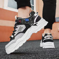 Men's spring versatile casual work shoes - leather, waterproof, athletic, height-increasing, white trendy sneakers for work and everyday wear