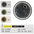3d embossed moon lamp - round illuminated backdrop for bars, trendy restaurants, and living rooms - embossed moon wall sconce
