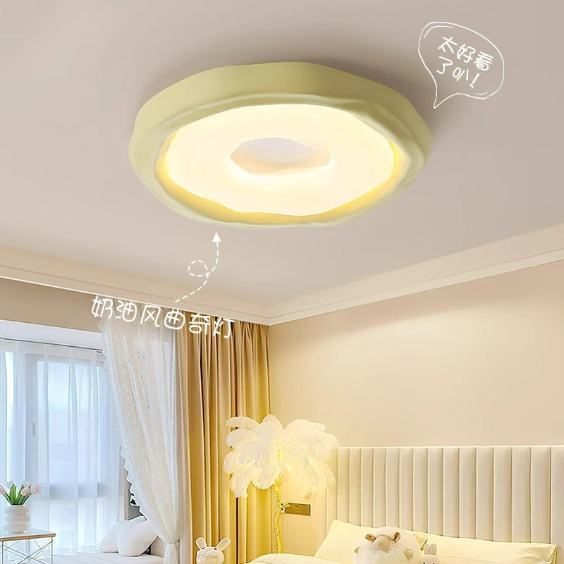 Full Spectrum Ceiling Light Cookies Master Bedroom Ceiling Light Eye Protection Nordic Modern Simple Cream Wind Children's Room Lighting