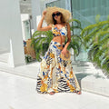 2025 spring/summer new european and american style women's sexy & chic camisole print dress set - beach dress two-piece outfit