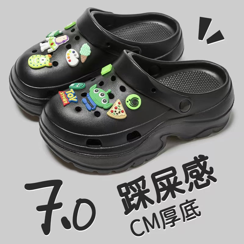 Eva height increasing clogs women's summer thick sole best selling slippers south american export petites outwear beach sandals