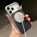 compatible iphone 17 pro gradient carbon fiber plaid phone case, apple 15 magnetic pc protective cover, iphone 16
