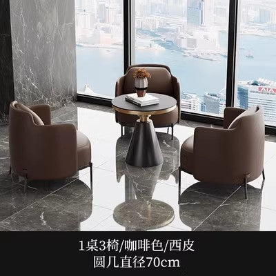 Business negotiation single sofa hotel lobby rest area sofa office light luxury reception sofa booth