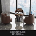 One table and three chairs brown [round table 70*57]