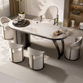 Single table + 1 pair of curved chairs + 4 crescent chairs [free glass kettle + gift bag]
