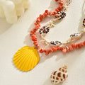 Wholesale seashell necklaces: european and american ocean-inspired jewelry, unique designs, high-end, light luxury pendant accessories, women's chokers