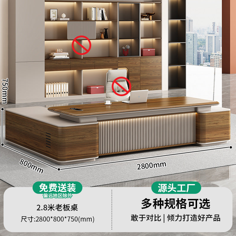 Saint li accessible luxury boss table office desk casual chairman president table executive table manager office table and chair combination