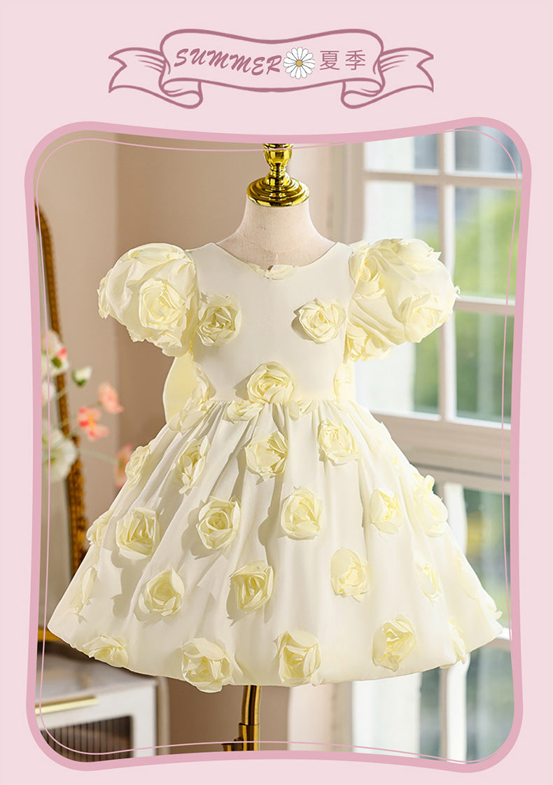 Girls' dress - fairytale bow princess dress - mid-length -  new arrival - cross-border ready stock - baby & toddler birthday & first birthday