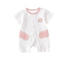 Newborn infant summer lightweight unisex baby cute comfortable short-sleeve romper jumpsuit outfit