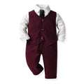 Kids suit suit handsome boy flower boy vest dress male baby first birthday birthday medium large child suit fall and winter