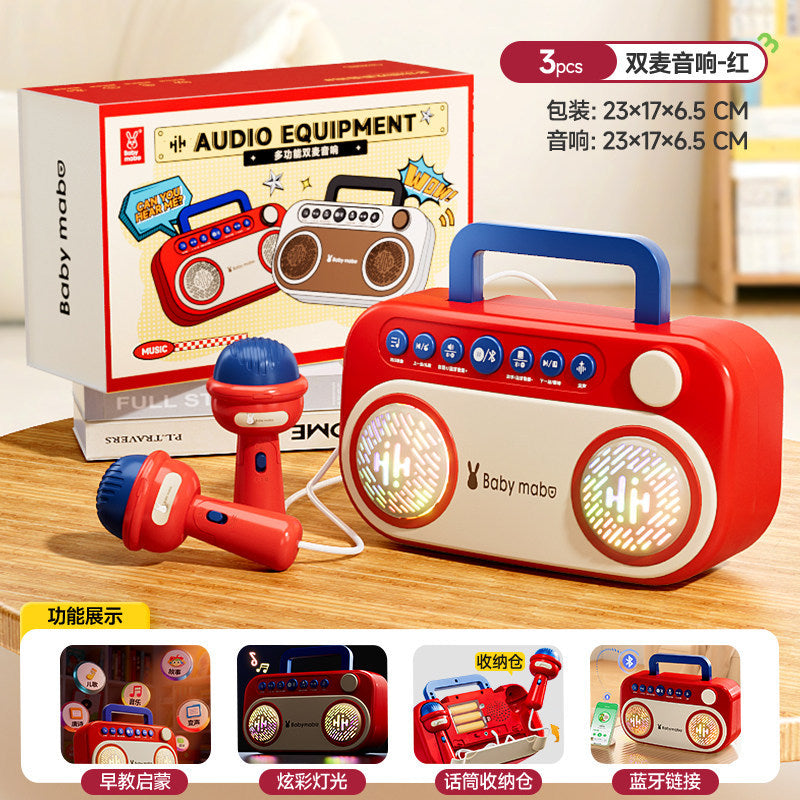 Kids' singing microphone toy karaoke speaker all-in-one for boys and girls, ages 2 and up - perfect new year's gift!