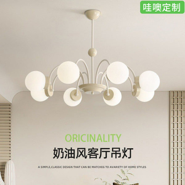 [Wow] Living room magic bean chandelier French retro cream style bedroom dining room Nordic medieval Internet celebrity main light