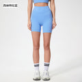 Summer seamless high-waisted workout shorts - women's tummy control, butt lifting yoga shorts for running, cycling, and fitness - 3/4 length - d25062