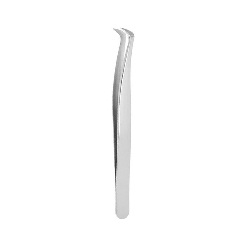 High-precision stainless steel eyelash tweezers for false eyelash application - beginner-friendly gold feather tweezers for lash artists