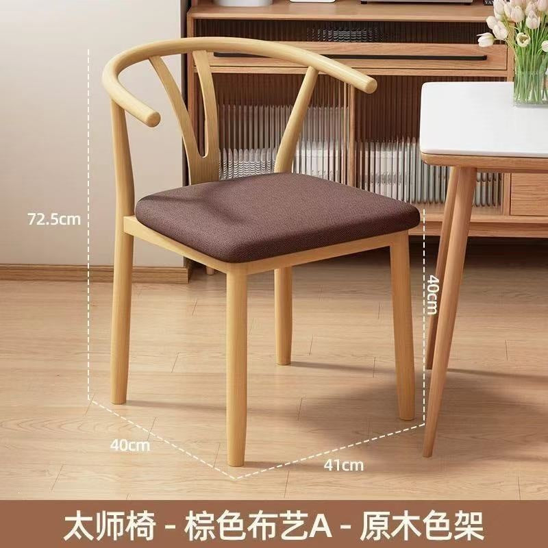 Taishi chair back chair for home dining chair modern casual commercial dining table horn restaurant stool backrest iron tea chair