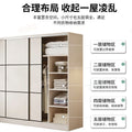 Thickened solid wood eco-board wardrobe - modern minimalist sliding door design for home, bedroom, and budget-friendly rental properties