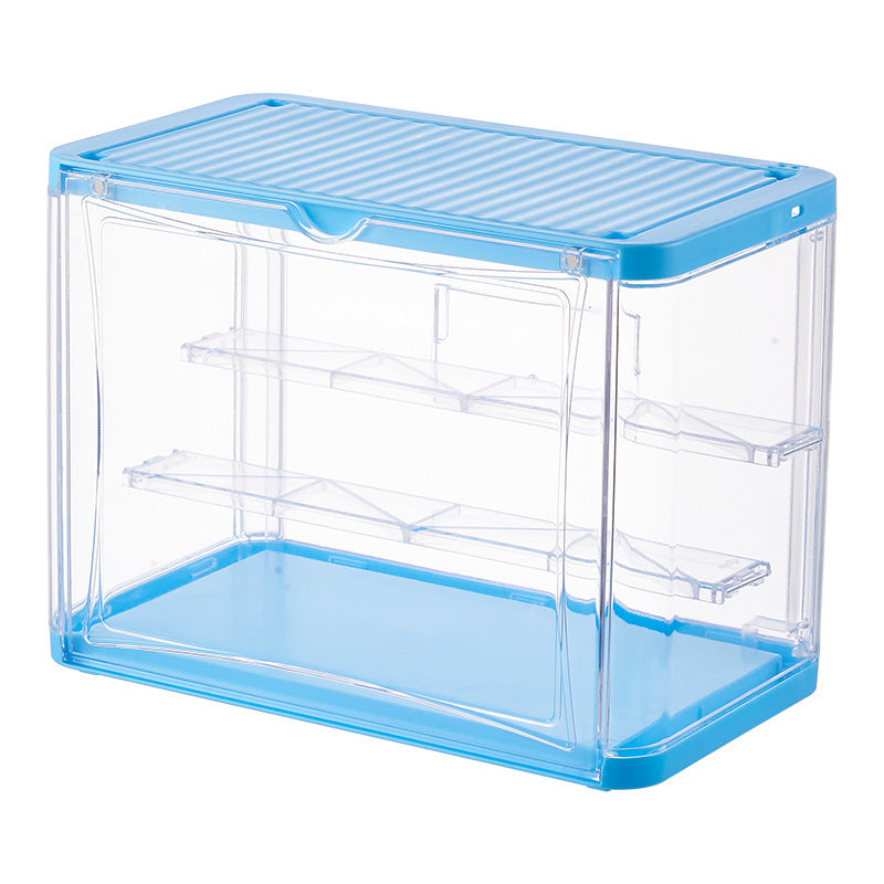 Display rack Wall-mounted dust-proof with lamp storage figure No punching Transparent household building block Toy display shelf