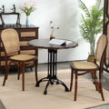 American retro solid wood table cafe table and chairs dessert shop milk tea shop scandinavian medieval iron square table restaurant round table