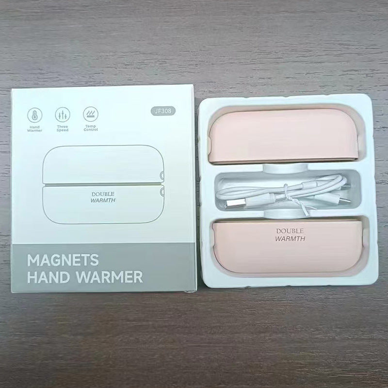 2025 new cross-border magnetic hand warmer - portable, creative split design, usb rechargeable hand warmer