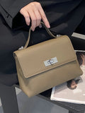 Genuine leather women's bag - new spring 2025 fashion: stylish crossbody, minimalist commuter bag, trendy korean style, real leather shoulder bag