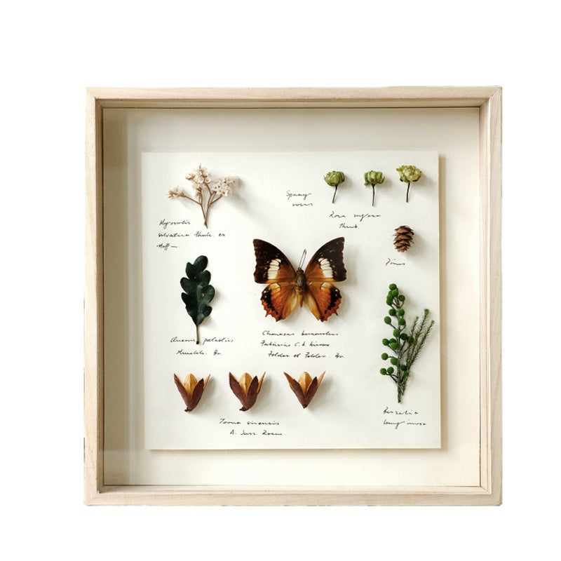 Dried Flowers Eternal Flowers Photo Frame Gifts Plant Specimens Insects Butterflies Animals Decorative Hanging Ornaments Glass Box Ideas