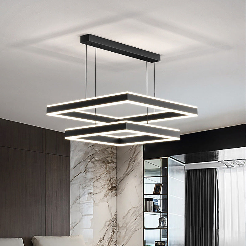 Minimalist living room chandelier modern simple Internet celebrity atmosphere living room main light three rooms two halls lighting combination whole house package