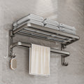 Space aluminum gun gray bath towel rack bathroom storage rack bathroom wall hanging bathroom towel rack suit no punching