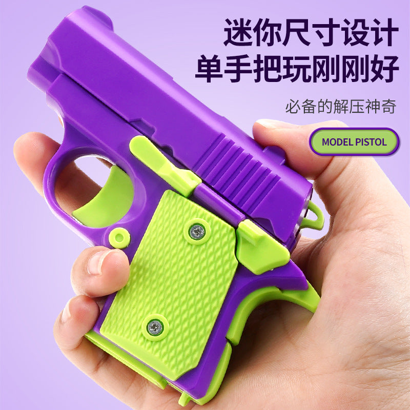 Gravity cub 1911 pistol blowback reloading little carrot pistol mini carrot knife d printed decompression toy