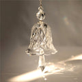 Glass wind chime transparent rainbow crystal wind chime window hanging ornament bell glass pendant sun catcher christmas decoration
