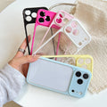 Side heart transparent back panel compatible with apple iphone 17 case - macaron six-color minimalist fresh iphone 18 protective cover