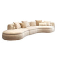 New arrival modern normcore cream style accessible luxury curved fabric sofa living room special-shaped zaji style sofa combination