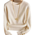 Ready-to-ship  fashion women's new cross-border european and american knitted long-sleeve t-shirt