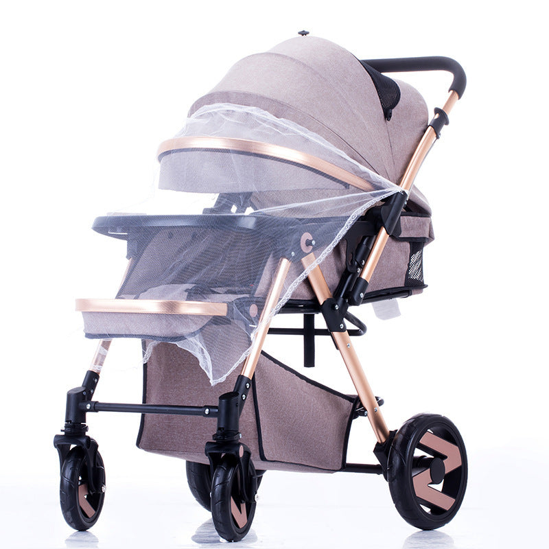 Stroller mosquito net Full cover universal anti-mosquito breathable encryption Stroller trolley High landscape bb car mosquito net