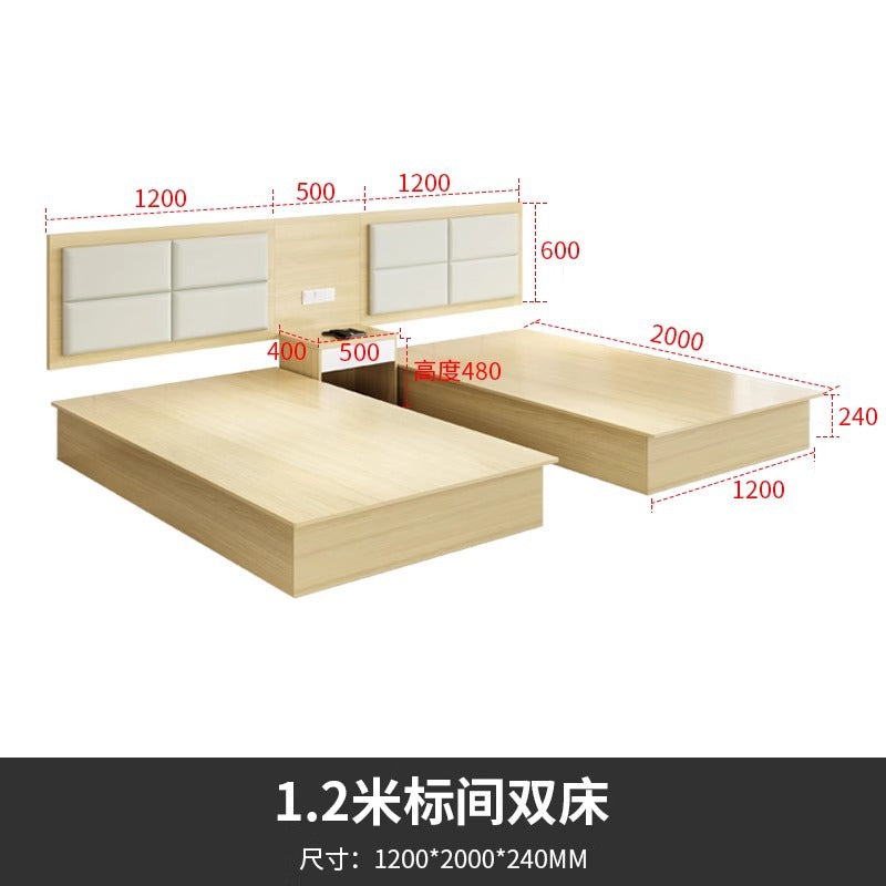 Custom hotel bed & furniture set - standard room, b&b, guesthouse, double bed, apartment - hotel double bed