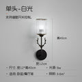 Home crystal wall lamp bedroom antler bedside lamp modern minimalist light luxury creative living room background wall corridor lamp