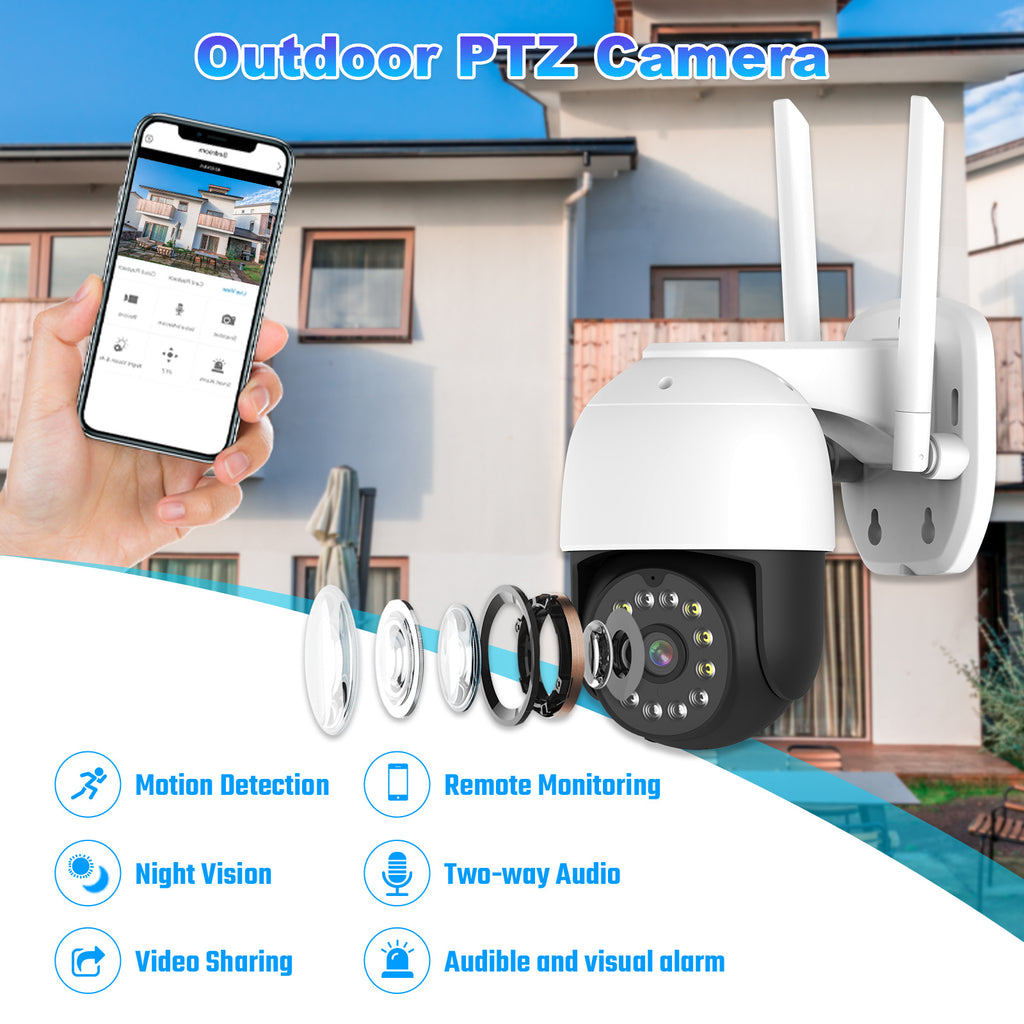 Factory direct sales graffiti outdoor gimbal camera, support onvif motion detection alarm,   explosion