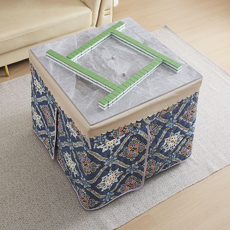 Sintered stone folding fire table - new winter square heating dining table for rental housing, dorms, and home study