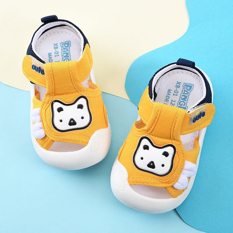 Yidian baby cloth sandals women's summer infant shoes new arrival toddler shoes one year old men's soft bottom