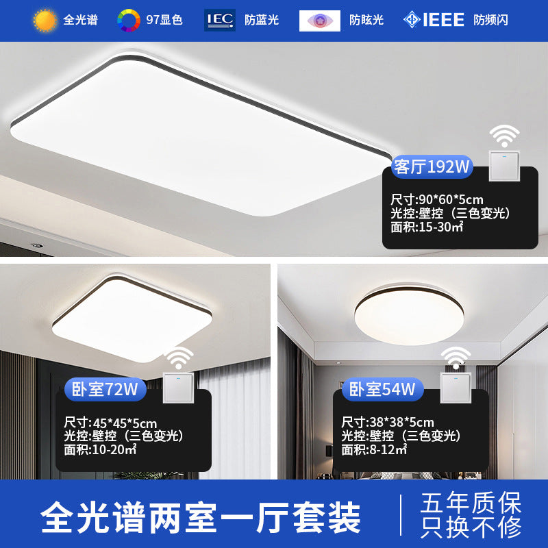 Led ceiling light - rectangular living room lamp, office desk lamp, bedroom main light fixture - full spectrum eye protection
