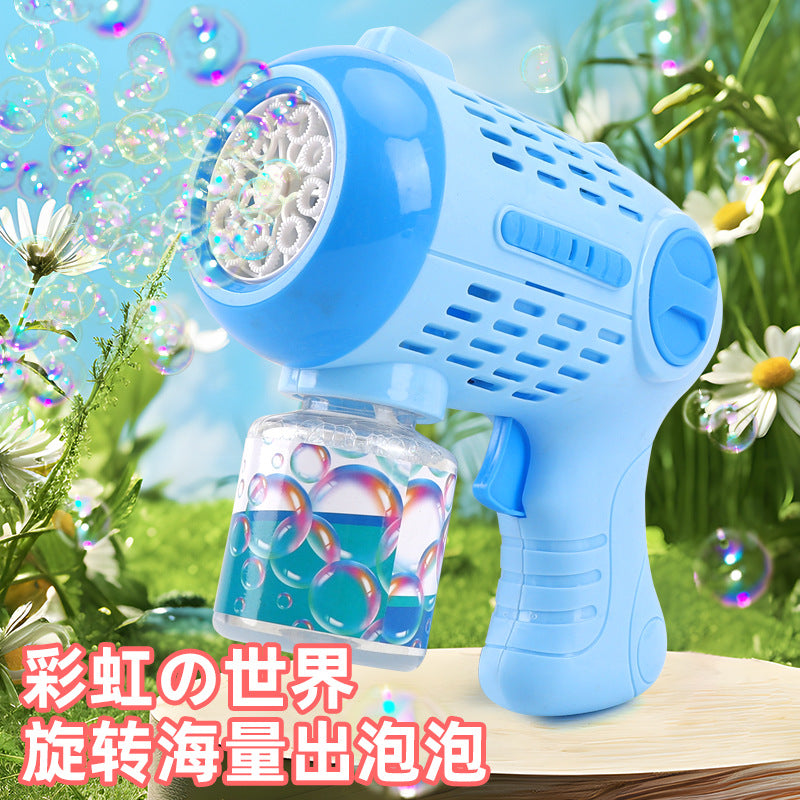 New automatic circle bubble machine for kids - handheld multi-hole bubble blower - hot-selling wholesale toy for boys and girls (cross-border e-commerce)