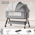 Baby crib - portable, foldable, multi-functional bassinet - convertible to full-sized bed for newborns