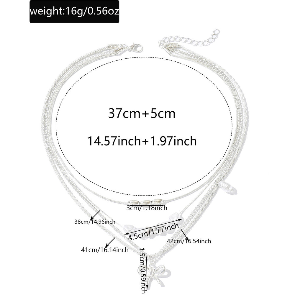 Wholesale bowknot choker necklaces - european & american style, multi-layered layered accessories, niche faux pearl, light luxury, high-end necklaces