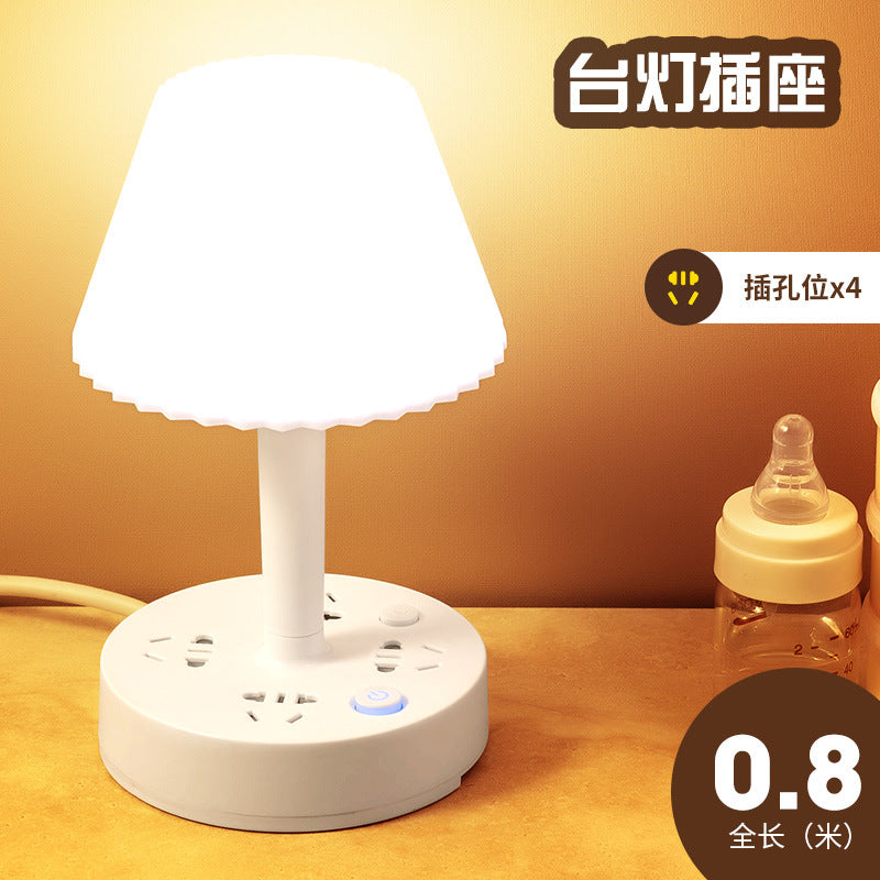 Multifunctional desk lamp socket led reading usb eye protection lamp student dormitory desk lamp bedroom bedside power strip